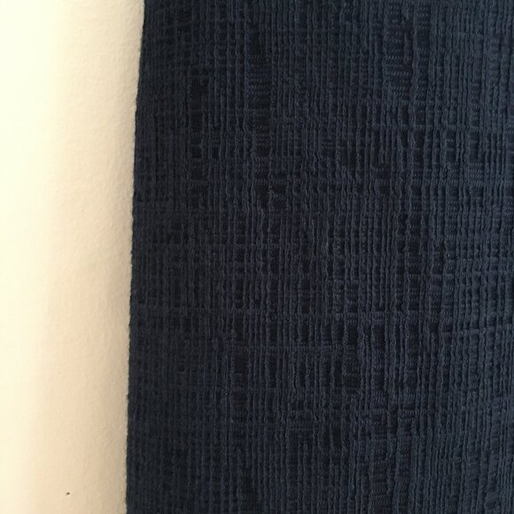 New, Madewell Texture & Thread Navy Blue Crosshatch Side Tie Dress Size Medium - Picture 8 of 12